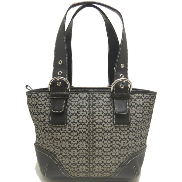 Coach Signature Canvas Leather Tote Bag