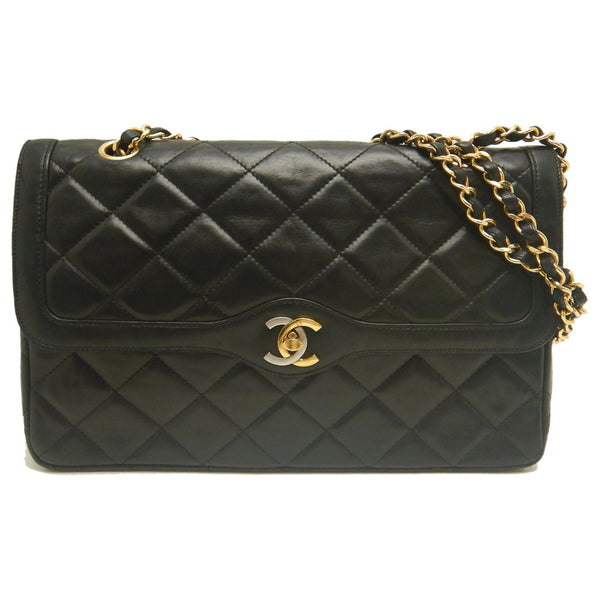 Chanel Double Flap Lambskin Shoulder Bag