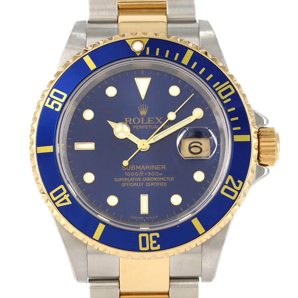 Rolex Submariner Date Stainless Steel Yellow Gold Mens Automatic