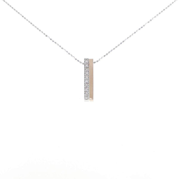 Au750 Two Tone Diamond 2way Necklace