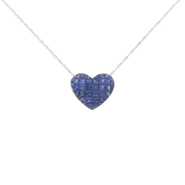 Au750 White Gold Sapphire Necklace
