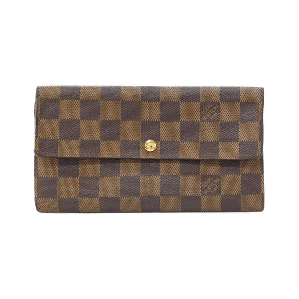 Louis Vuitton Portefeuille Porte Monnaie Cartes Credit Damier Long Wallet