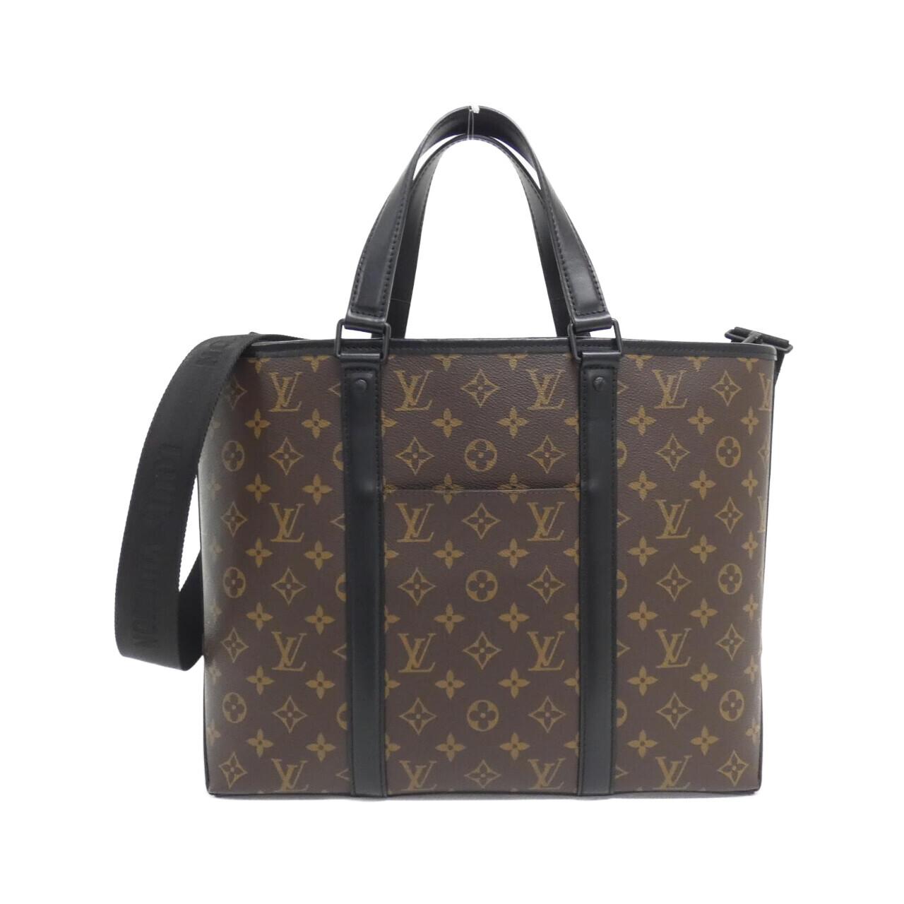 Louis Vuitton Monogram Macassar Weekend Tote Coated Canvas Tote Bag