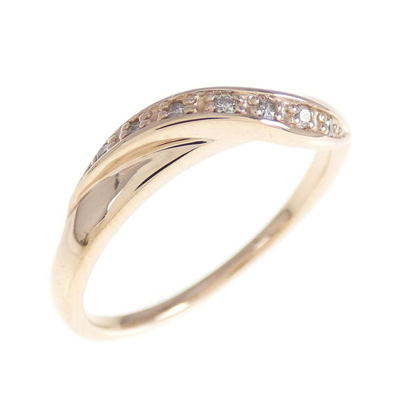 4°C K10 Pink Gold Diamond Ring