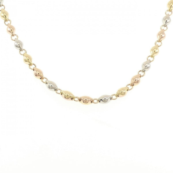 750 Three Color Gold Necklace