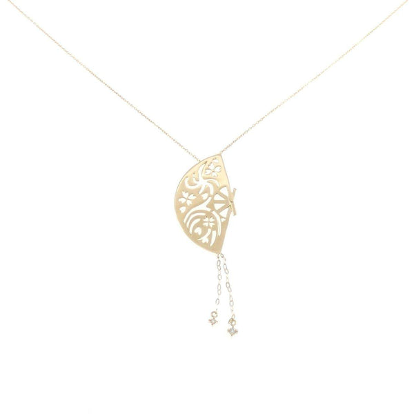 Au750 Fan Diamond Necklace