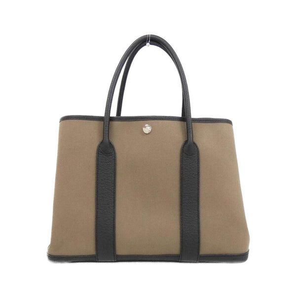 Hermes Garden Party36cm Toile Officier Veau Buffle Skipper Bag
