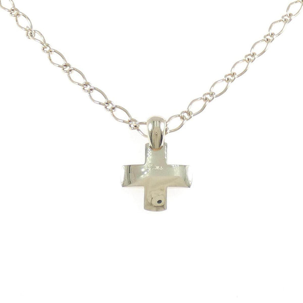 Pomellato 750 White Gold Cross Necklace