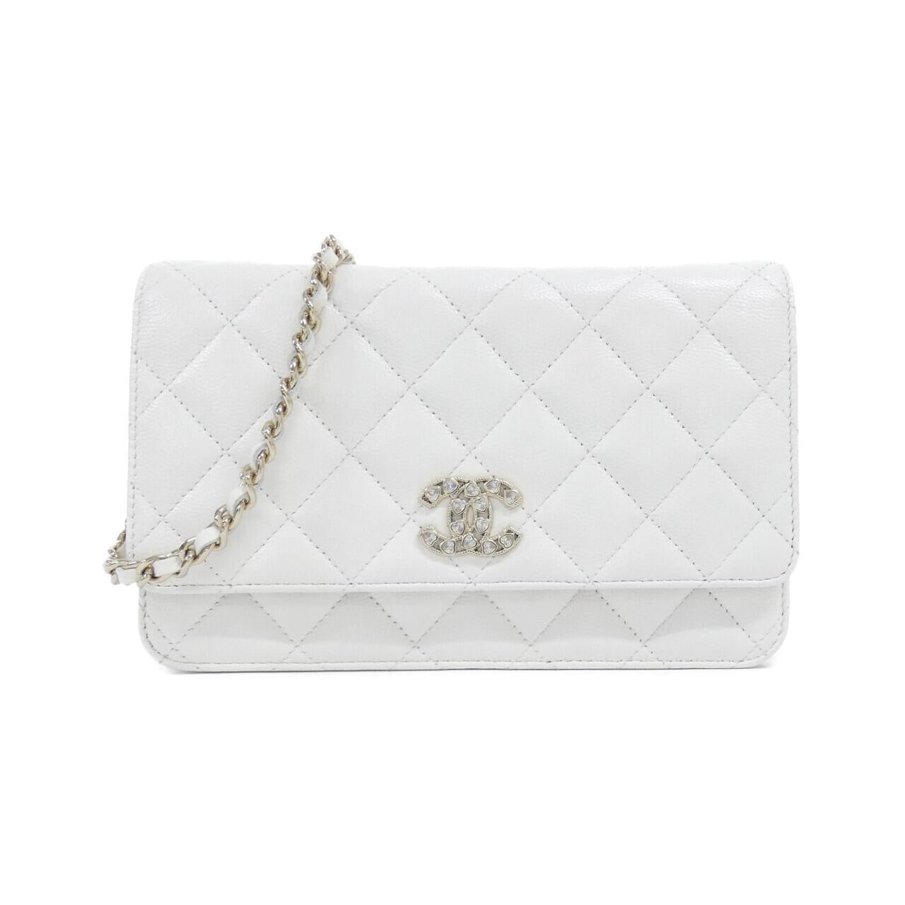 Chanel AP4538 Caviar Skin Chain Wallet