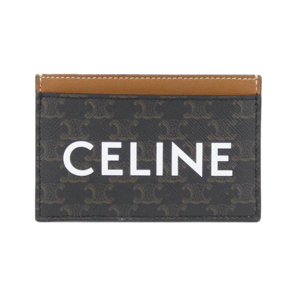 Celine Triomphe Canvas Lamb Card Case