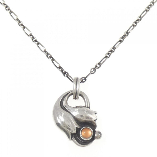 Georg Jensen 925 Silver Tulip Quartz Necklace