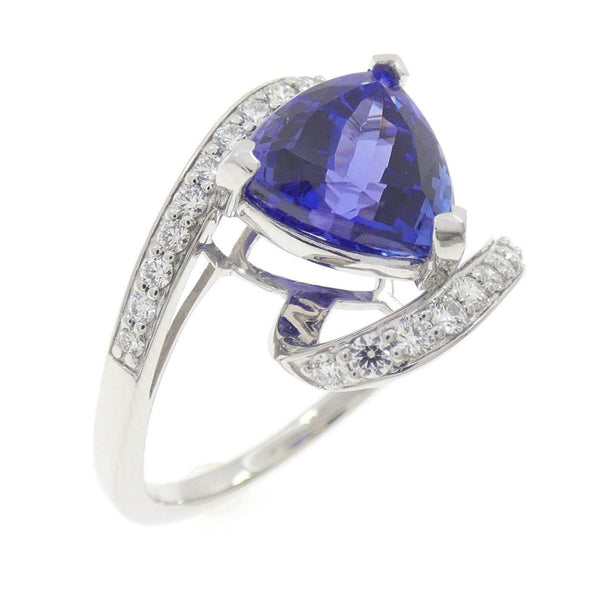 GSTV PT950 Tanzanite Diamond Ring