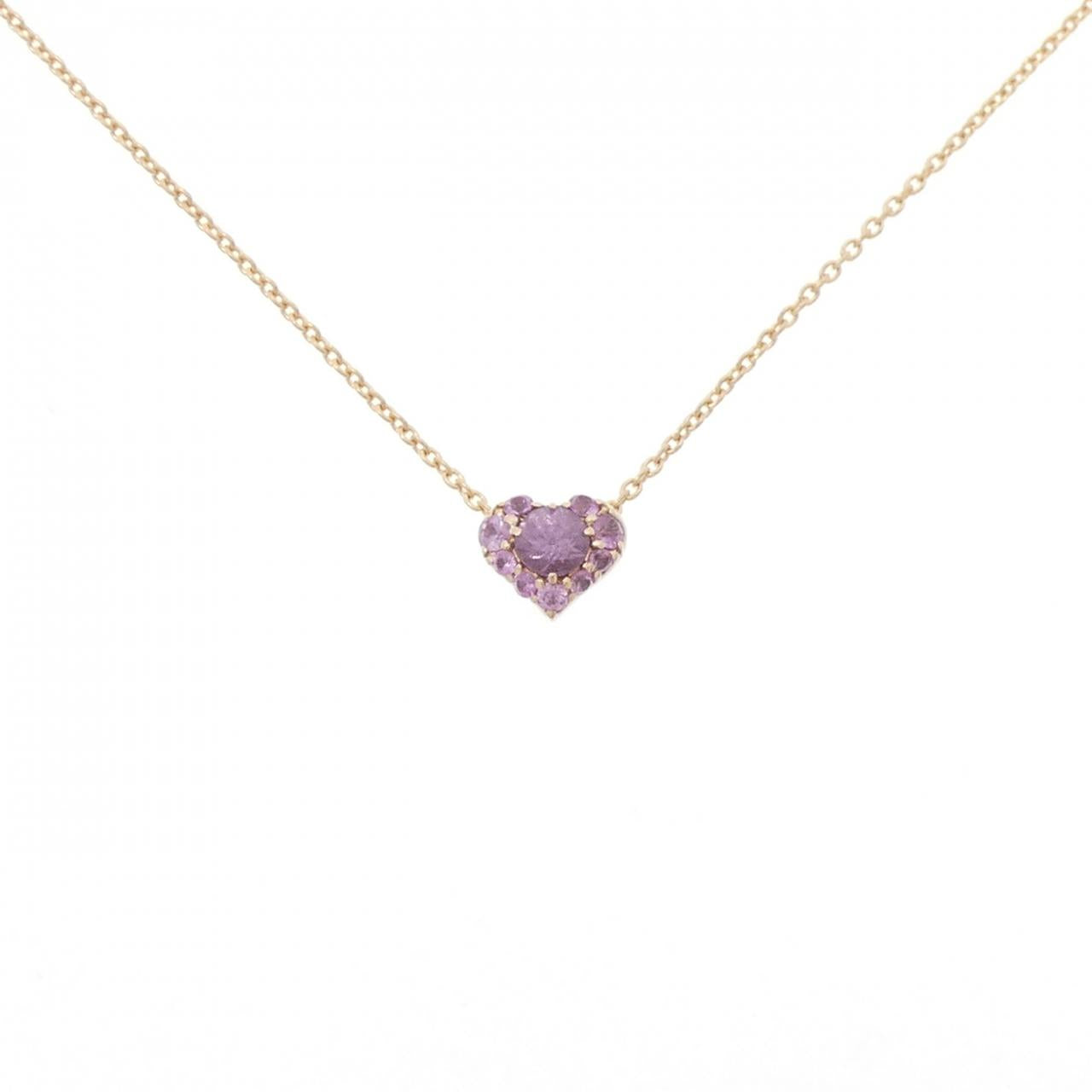 Au750 Sapphire Heart Necklace