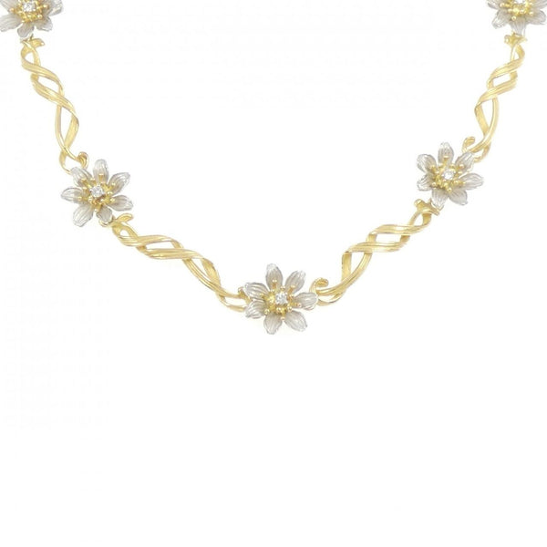 As Time Au750 Platinum Diamond Necklace