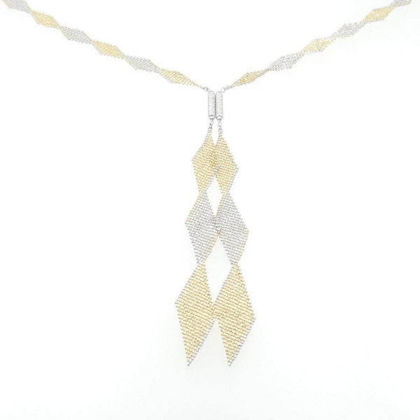 Au750 two tone necklace