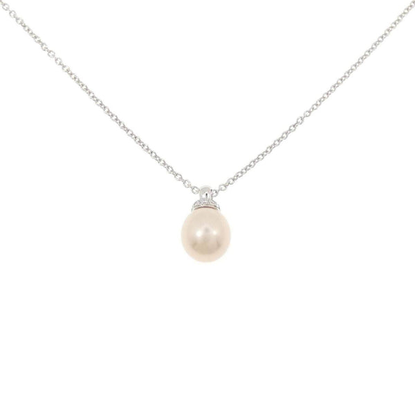 Freshwater Pearl Platinum Diamond Necklace