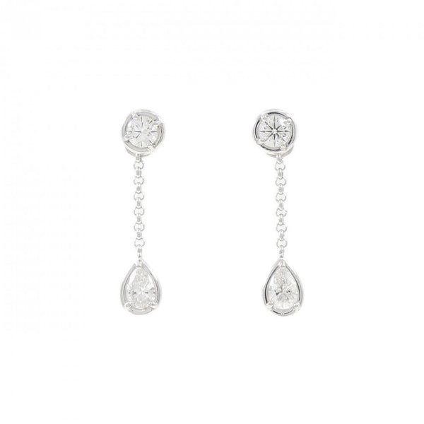 Au750 White Gold 2way Diamond Earrings