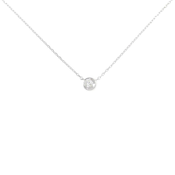 Star Jewelry Au750 Moon Setting Diamond Necklace