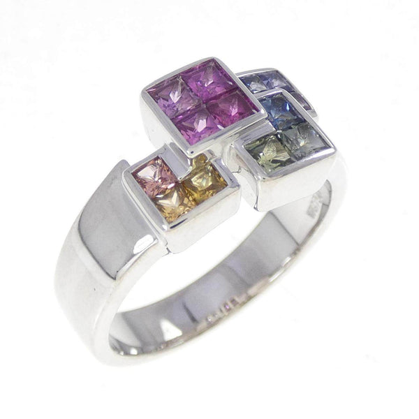 ジュネ 750 White Gold Sapphire Ring