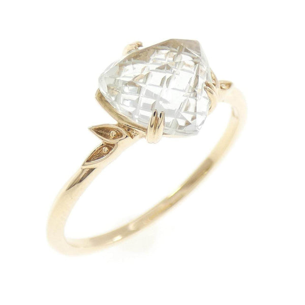 agete K10 Yellow Gold Quartz Ring