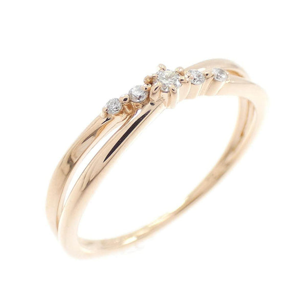 4°C K10 Pink Gold Diamond Ring