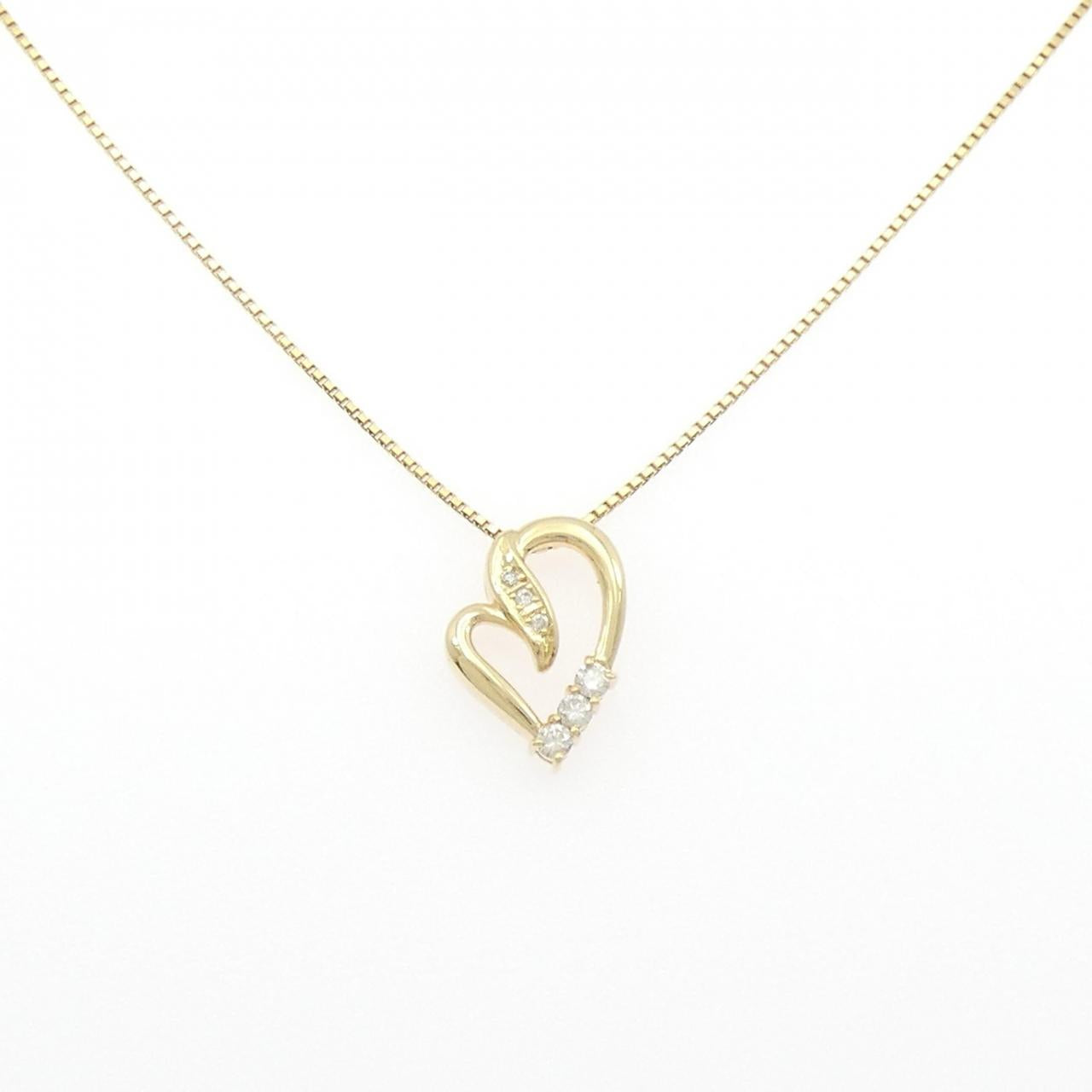 Au750 Heart Diamond Necklace