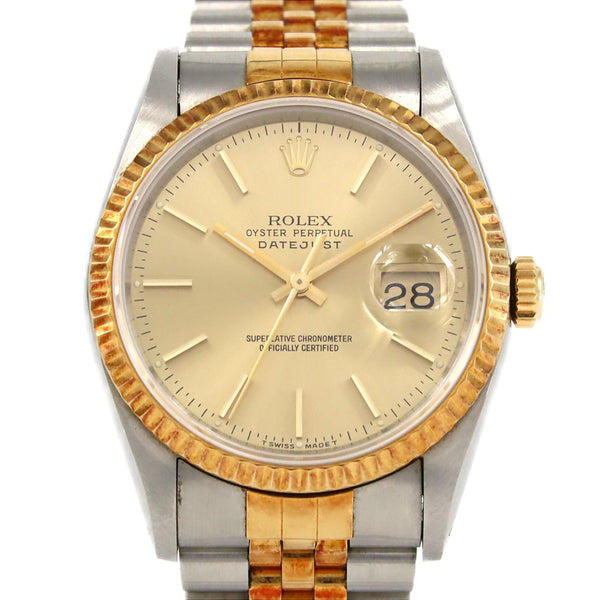 Rolex Datejust Stainless Steel Yellow Gold Watch