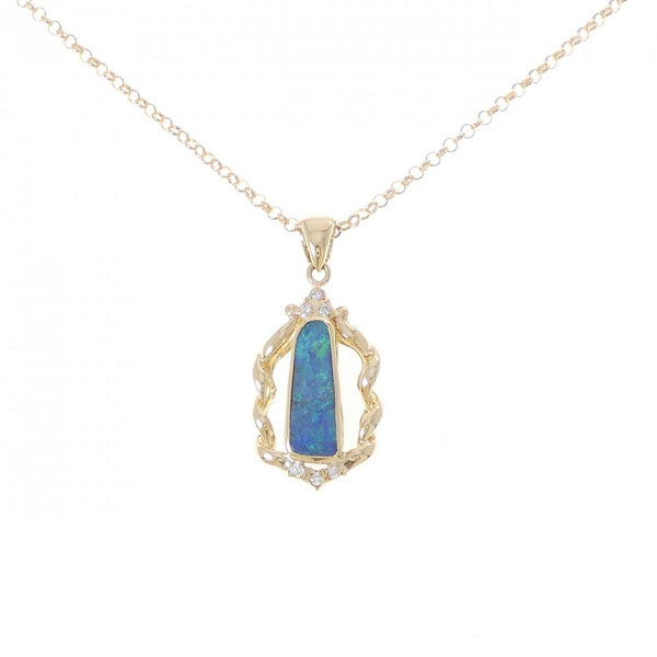 Au750 Opal Diamond Necklace