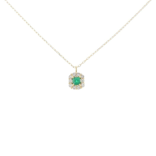 Au750 Emerald Diamond Necklace