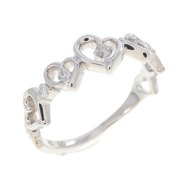 4C K10 White Gold Diamond Ring