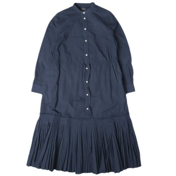 Polo Ralph Lauren Pleated Hem Drawcord Cotton Blend Dress