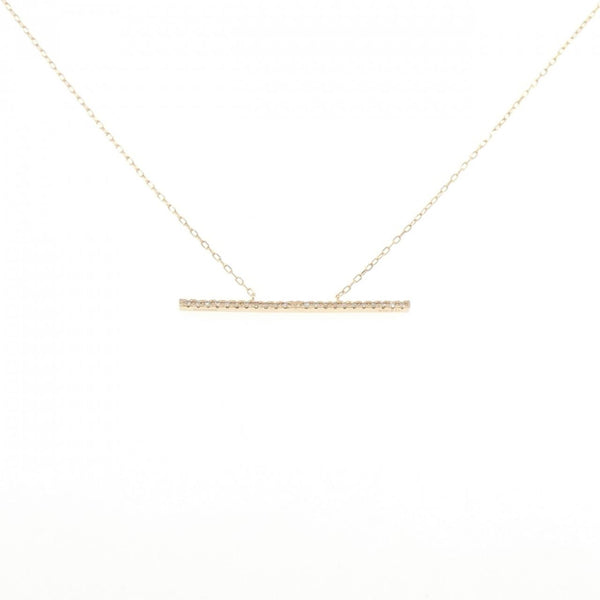 Hirotaka Trapeze K10 Yellow Gold Diamond Necklace