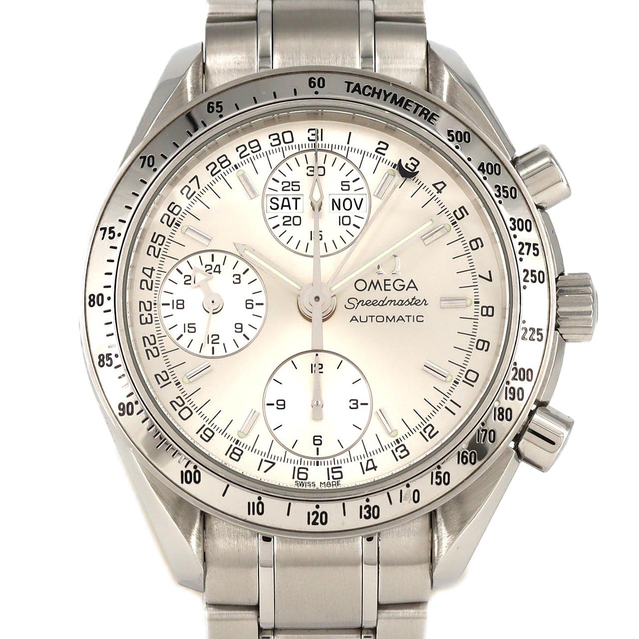 Omega Speedmaster Day-Date Stainless Steel Watch