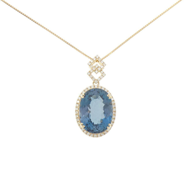 Au750 Topaz Diamond Necklace