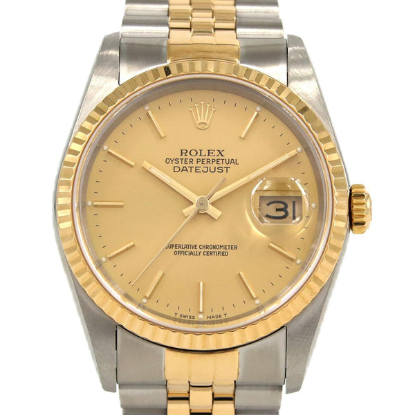 Rolex Datejust Stainless Steel Yellow Gold Automatic