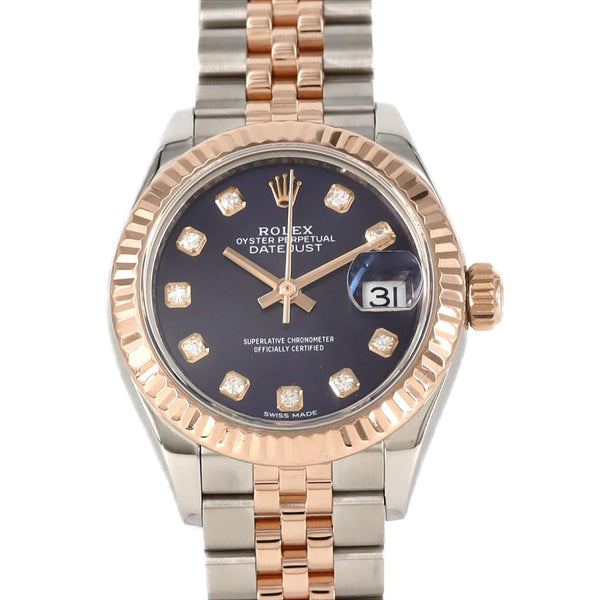 Rolex Datejust Stainless Steel Pink Gold Watch