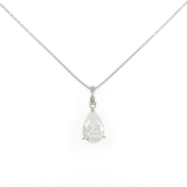 Platinum Diamond Pear Shape Necklace
