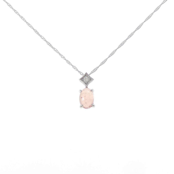 GSTV Rhodochrosite Platinum Necklace