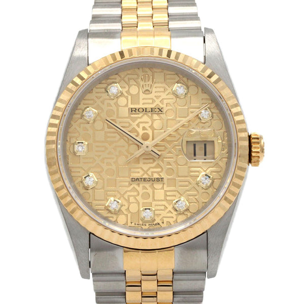 Rolex Datejust Stainless Steel Yellow Gold Automatic Watch
