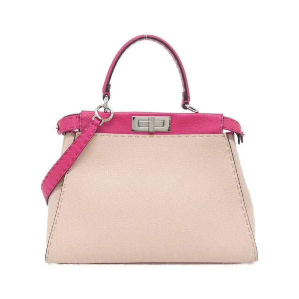 Fendi Selleria Peekaboo Leather Handbag