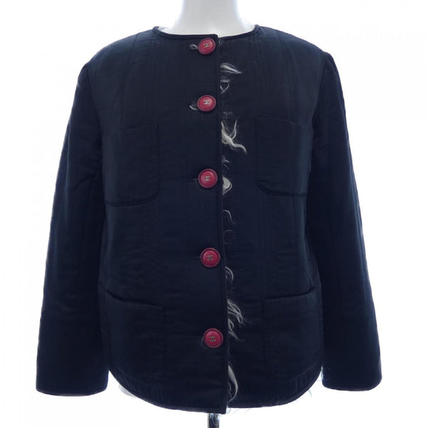 Chanel Silk Collarless Jacket