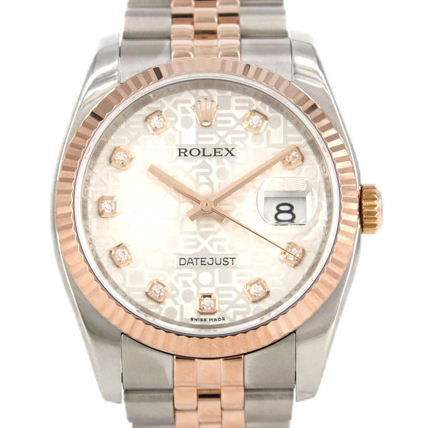 Rolex Datejust Stainless Steel Pink Gold