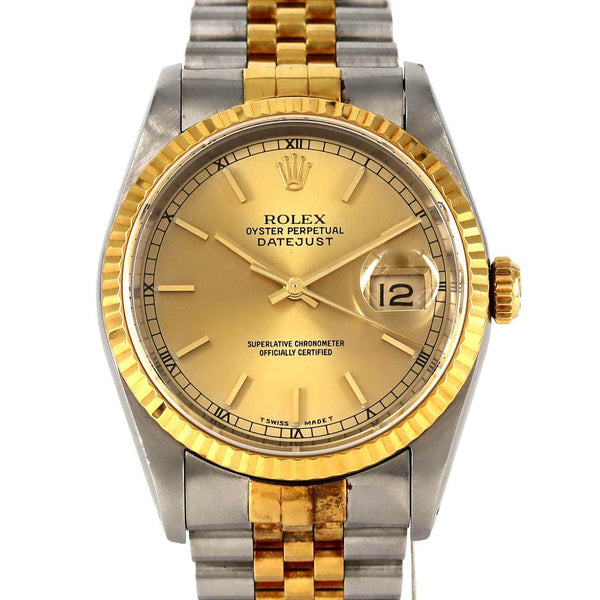 Rolex Datejust Stainless Steel Yellow Gold Automatic