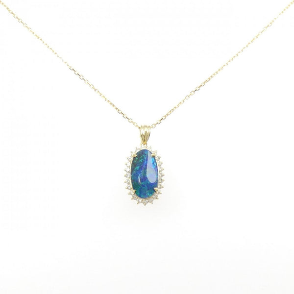 Au750 Opal Diamond Necklace