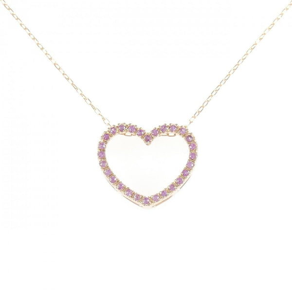 Au750 Pink Gold Sapphire Necklace