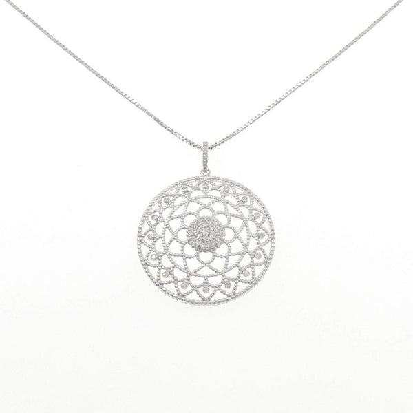 Au750 White Gold Diamond Necklace