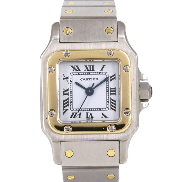 Cartier Santos SM Stainless Steel Yellow Gold Watch