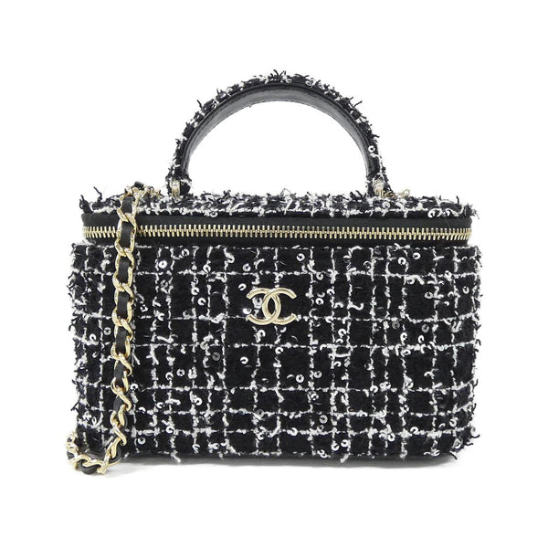 Chanel Cotton Tweed Sequin Shoulder Bag