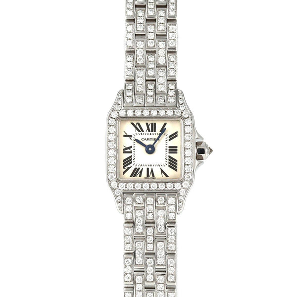 Cartier Mini Santos-Dumont White Gold Quartz