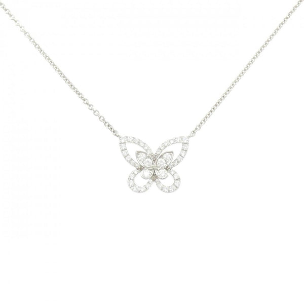 Graff Butterfly Silhouette Mini 750 White Gold Diamond Necklace